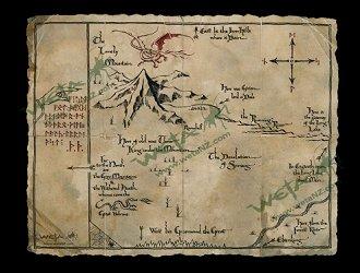 Foto Thorin`s Map Art Print from The Hobbit An Unexpected Journey